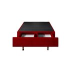 Base Box Casal Com Sapateira 138x188x30cm  Suede Vermelho Sue