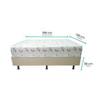 Base Box Casal Desmontável Md Suede Bege