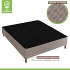 Base Box Casal Galaxy 42x138x188cm  Rustico Prata