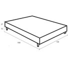 Base Box Casal Reforçada Itália 37x138x188cm Arte Cúbica Azul