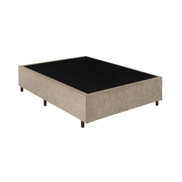 Base Box Casal Santo Box Suede 40x138x188 Bege