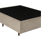 Base Box Casal Santo Box Suede Bege 40x138x188