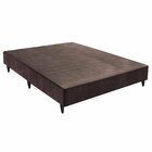 Base Box Casal Sommier Camurça Viúva 128x188x30 Ortobom Marrom
