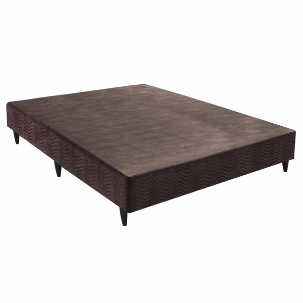 Base Box Casal Sommier Camurça Viúva 128x188x30 Ortobom Marrom