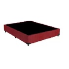 Base Box Casal Suede Vermelho
