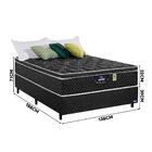 Base Box Com Colchão Gazin 138 X 188 X 71 Casal Pérola Negra