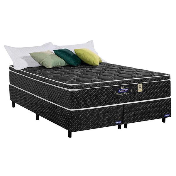 Base Box Com Colchão Gazin 158 X 188 X 71 Queen Size Pérola N