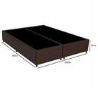 Base Box Gazin 79 X 27 Convencional Bordado Queen Marrom