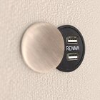 Base Box King 193x203x45cm Com Porta Usb Dupla  Bege