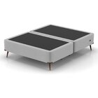 Base Box King 193x203x45cm Com Porta Usb Dupla  Cinza