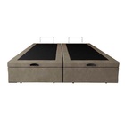 Base Box King Bipartido Santo Box Sintético 40x192x203 Cinza