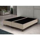 Base Box King Bipartido Santo Box Suede 40x192x203 Bege