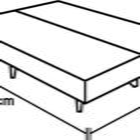 Base Box King Bipartido Sintético Bege