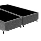 Base Box King Bipartido Suede Cinza - 27x198x203