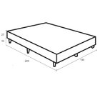 Base Box King Reforçada Itália 37x193x203cm Arte Cúbica Preto