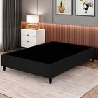 Base Box King Reforçada Itália 37x193x203cm Arte Cúbica Preto