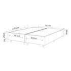 Base Box King Zeus Viero 25x193x203cm Prata