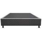 Base Box Para Cama Viúva 128x188cm Liz S05 Suede Bordado Cinz