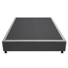 Base Box Para Cama Viúva 128x188cm Liz S05 Suede Bordado Cinz