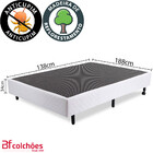 Base Box Para Colchão Casal Branco 138x188x34cm Bf Colchões