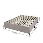 Base Box Para Colchão Casal Desmontável 138x188x40 Cm Bege Pá