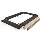 Base Box Para Colchão Casal Desmontável 138x188x40 Cm Marrom