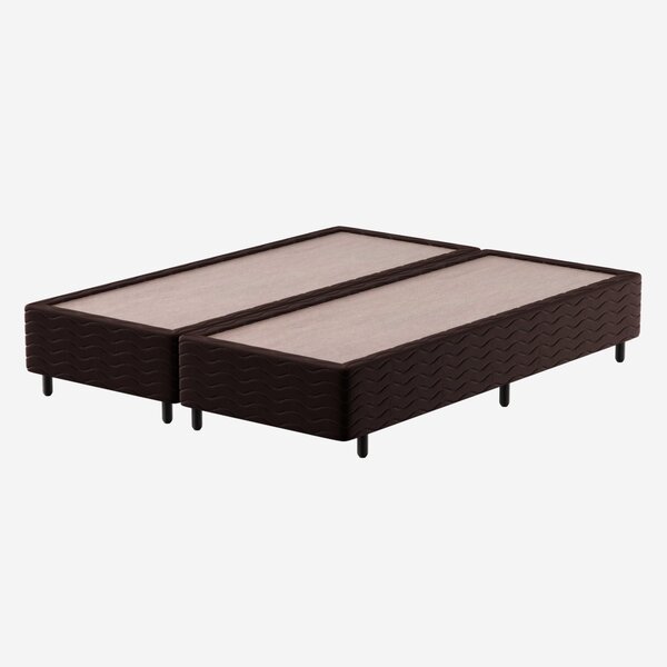Base Box Queen Bipartido 26cmx158cmx198cm Poliéster Prodormir