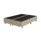 Base Box Queen Bipartido Sp Móveis Suede Bege - 26x158x198