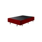 Base Box Queen Com Sapateira 158x198x30cm  Suede Vermelho Sue