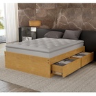 Base Box Queen Libanesa com 4 Gavetas de Madeira Maciça - Mel