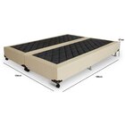 Base Box Queen Poliester 158x198x25cm  Bege