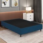 Base Box Queen Reforçada Itália 37x158x198cm Arte Cúbica Azul