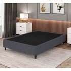 Base Box Queen Reforçada Itália 37x158x198cm Arte Cúbica Cinza
