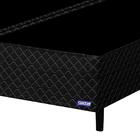 Base Box Queen Size Bipartido 158 X 198 X 39 Preto Bordado Pé
