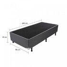 Base Box Solteirão 43cmx96cmx203cm  Cinza/preto Quadriculado