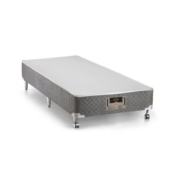 Base Box Solteiro 100x20x27cm Em Suede Si Gold Star Castor Pr