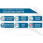 Base Box Solteiro 36x96x203cm Si Poli Castor