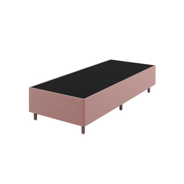 Base Box Solteiro 37cm X 188cm X 88cm Treviso Liso Turkey Rose