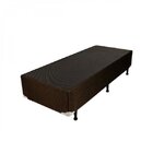 Base Box Solteiro 43x96x203cm Bipartido Chenile  Marrom