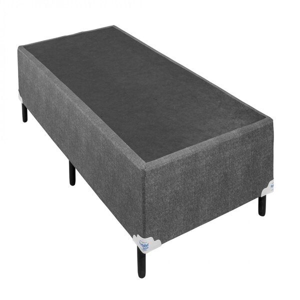 Base Box Solteiro 78 Bellagio Portobel Cinza