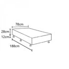 Base Box Solteiro 78 Bellagio Portobel Cinza