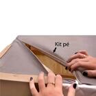 Base Box Solteiro 88x188x28cm Idea  Cinza