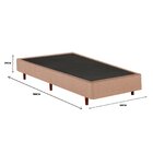 Base Box Solteiro 88x188x37cm Mannes Bege