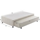 Base Box Solteiro Auxiliar Somiê Ecoflex Bege