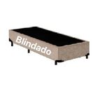 Base Box Solteiro Blindado Suede Bege