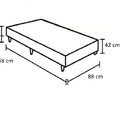 Base Box Solteiro Blindado Suede Cinza