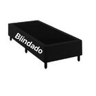 Base Box Solteiro Blindado Suede Preto