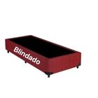 Base Box Solteiro Blindado Suede Vermelho