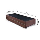 Base Box Solteiro Com Auxiliar 88x188x36 Cm Marrom