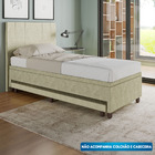 Base Box Solteiro Com Cama Auxiliar C/colchão Conjugado Velud